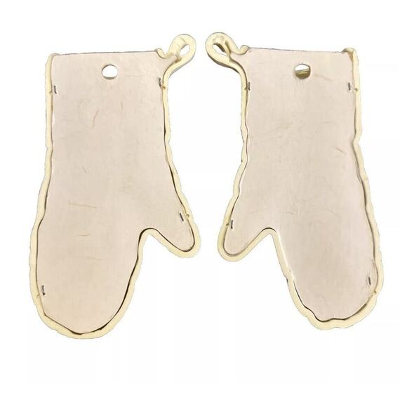 Vintage Burwood Oven Mitt Wall Hanging DecorPlastic Farmhouse Design 1991 USA - Picture 4 of 4